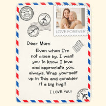 Dear Grandma I Love You Love Letter - Personalized Photo Blanket