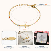 Dear Lord Bless This Beautiful Girl Protect Her - Cross Bracelet With Custom Card