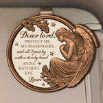 Dear Lord Protect Me And All I Pass By - Personalized Wooden Car Visor Clip