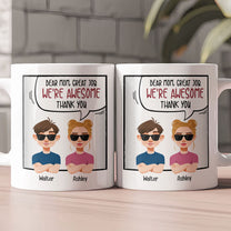 Dear Mom Great Job We're Awesome - Personalized Mug