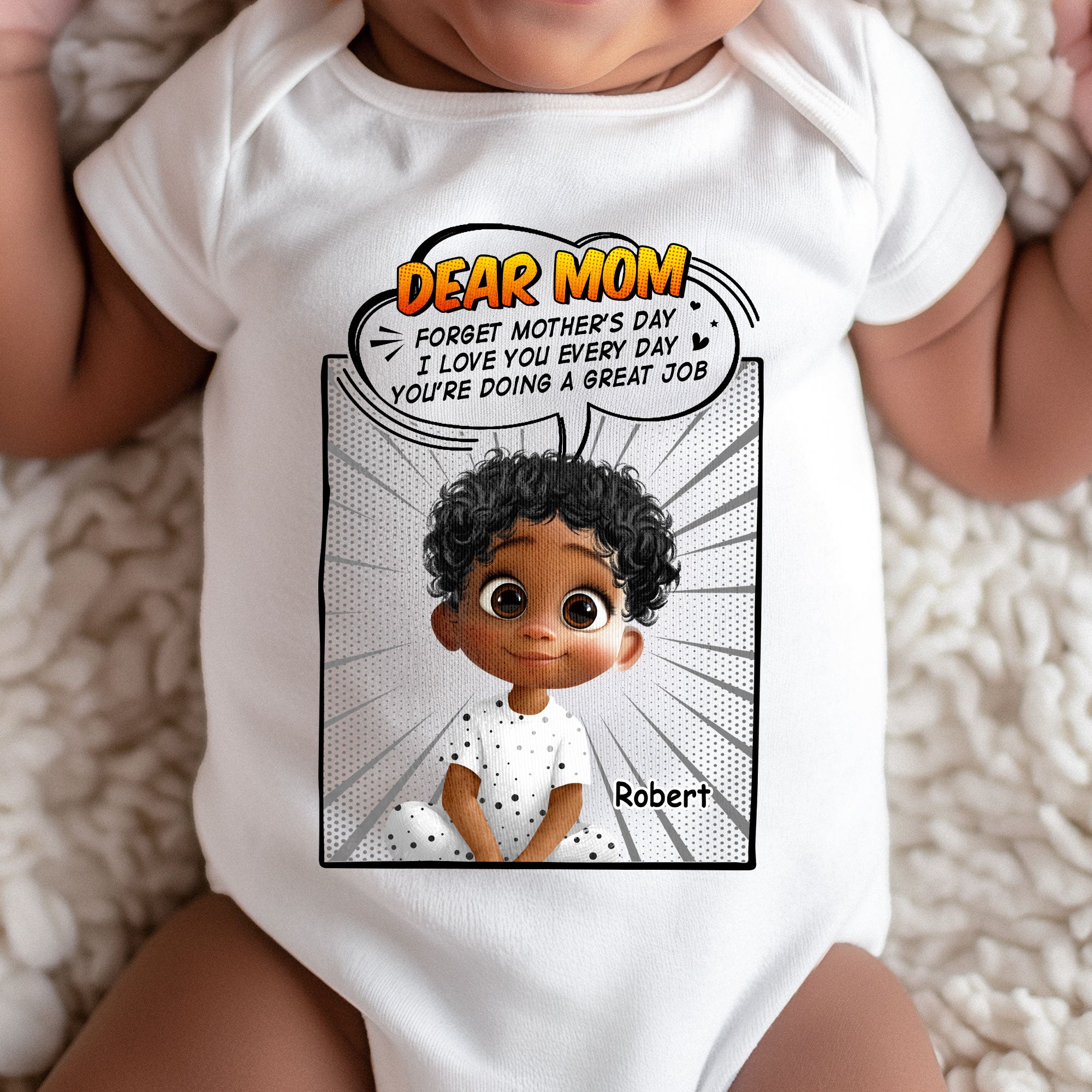 Dear Mom You're Doing A Great Job - Personalized Baby Bodysuit