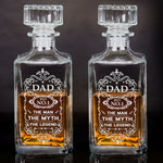 Decanter For Dad The Man The Myth The Legend - Custom Decanter