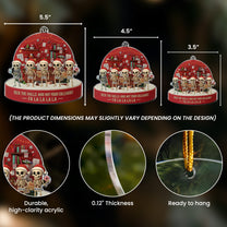 Deck The Halls And Not Your Colleagues Fa La La La - Funny Gifts For Coworkers - Personalized Acrylic Ornament