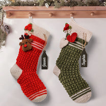 Decoration Gift For Family & Friends - Personalized Crochet Christmas Stocking