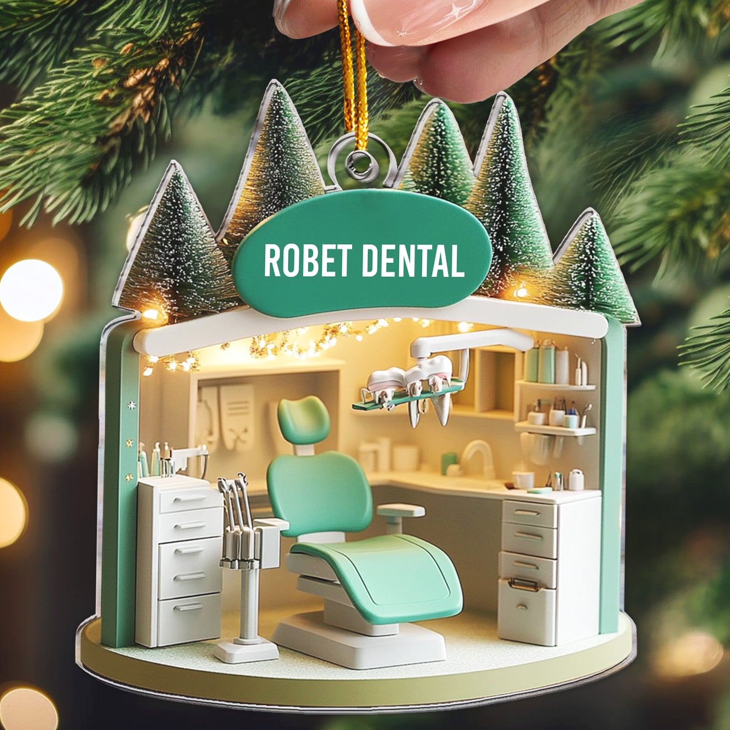 Dental Christmas Ornaments - Dentist Ornament - Dental Office - Personalized Acrylic Ornament