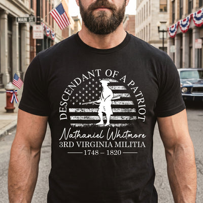 Descendant Of A Patriot Family History - Personalized Shirt