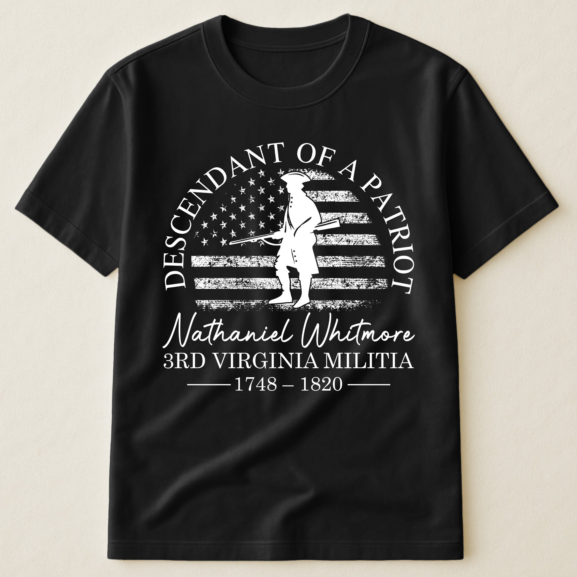 Descendant-Of-A-Patriot-Family-History-Personalized-Shirt-2