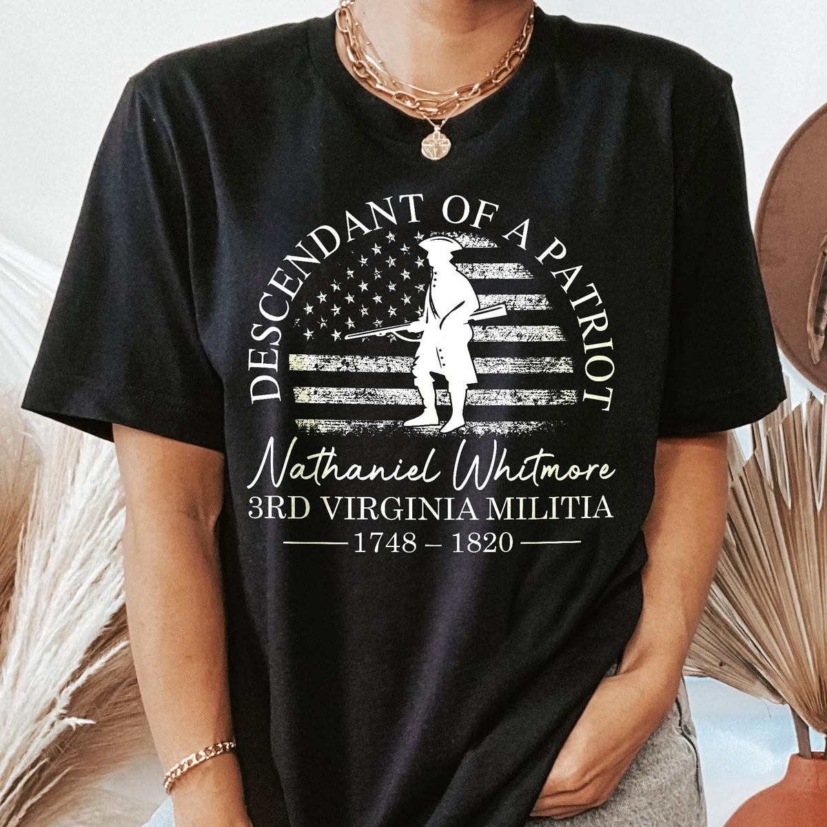 Descendant-Of-A-Patriot-Family-History-Personalized-Shirt-3