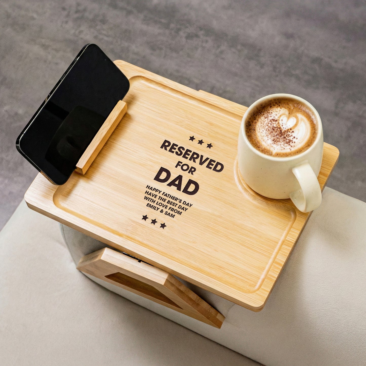 Deserved-For-Dad-DaddyPapa-Personalized-Wooden-Couch-Arm-Table-1