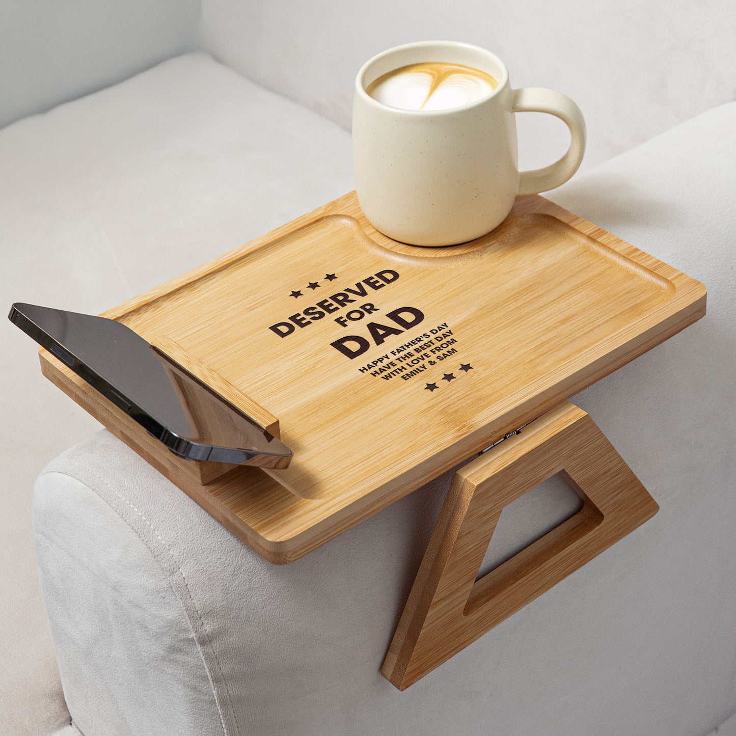 Deserved-For-Dad-DaddyPapa-Personalized-Wooden-Couch-Arm-Table-5