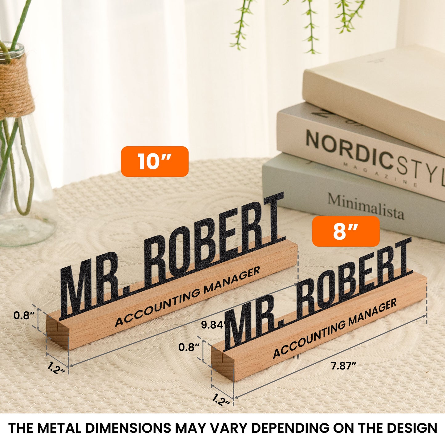 Desk Name Plate For Teacher, Principal, Executive, Custom Company Office Gifts - Personalized Metal Desk Name Plate