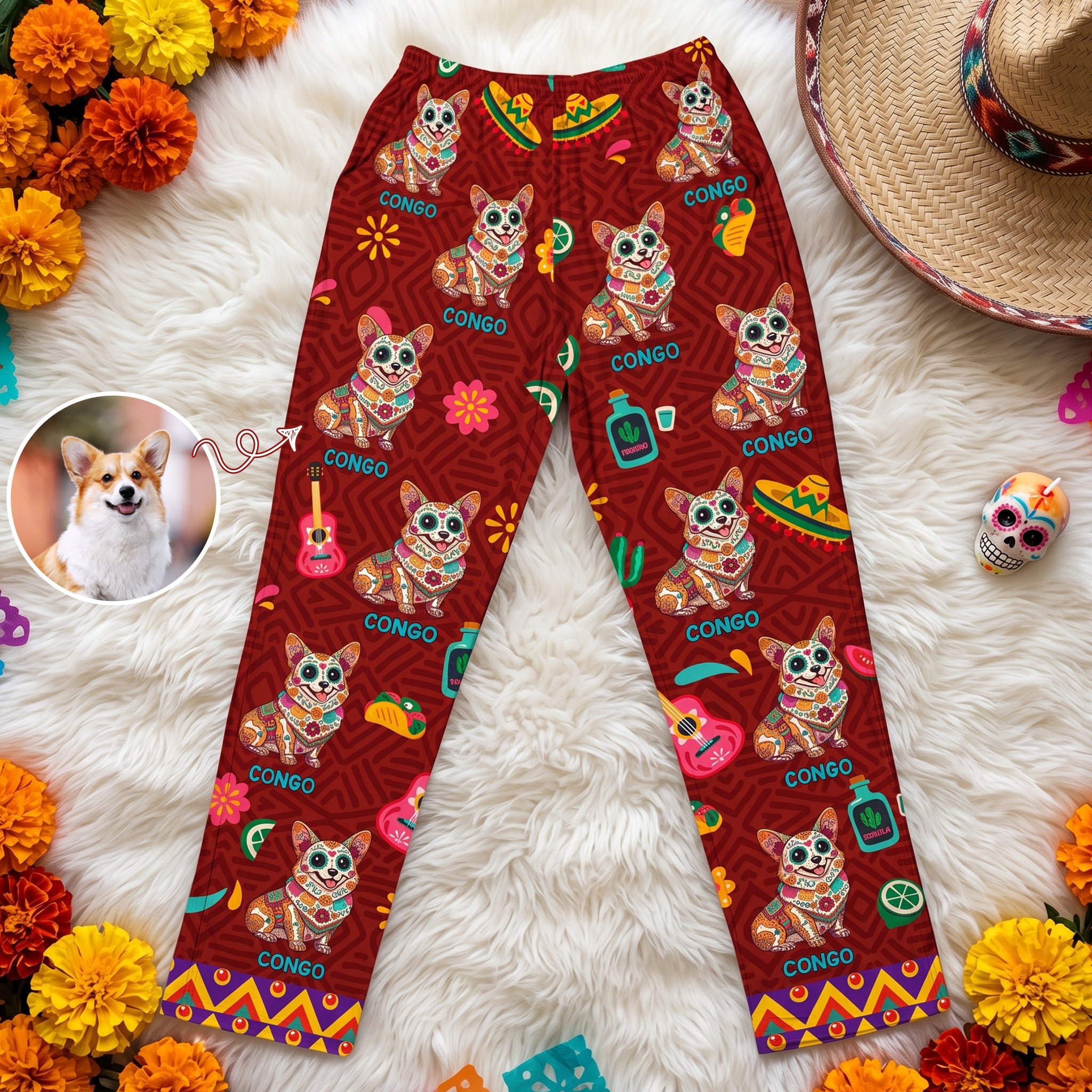 Dia-De-Los-Muertos-Custom-Pet-Photo-Latinos-Mexican-Personalized-Lounge-Pants1