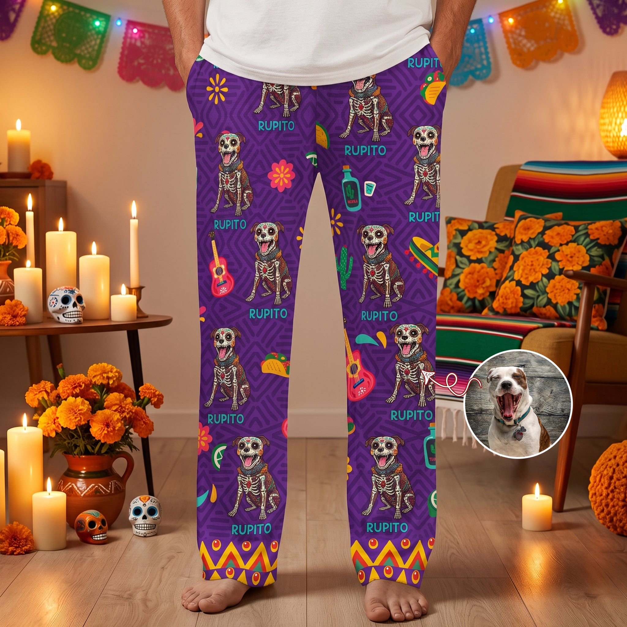 Dia-De-Los-Muertos-Custom-Pet-Photo-Latinos-Mexican-Personalized-Lounge-Pants2