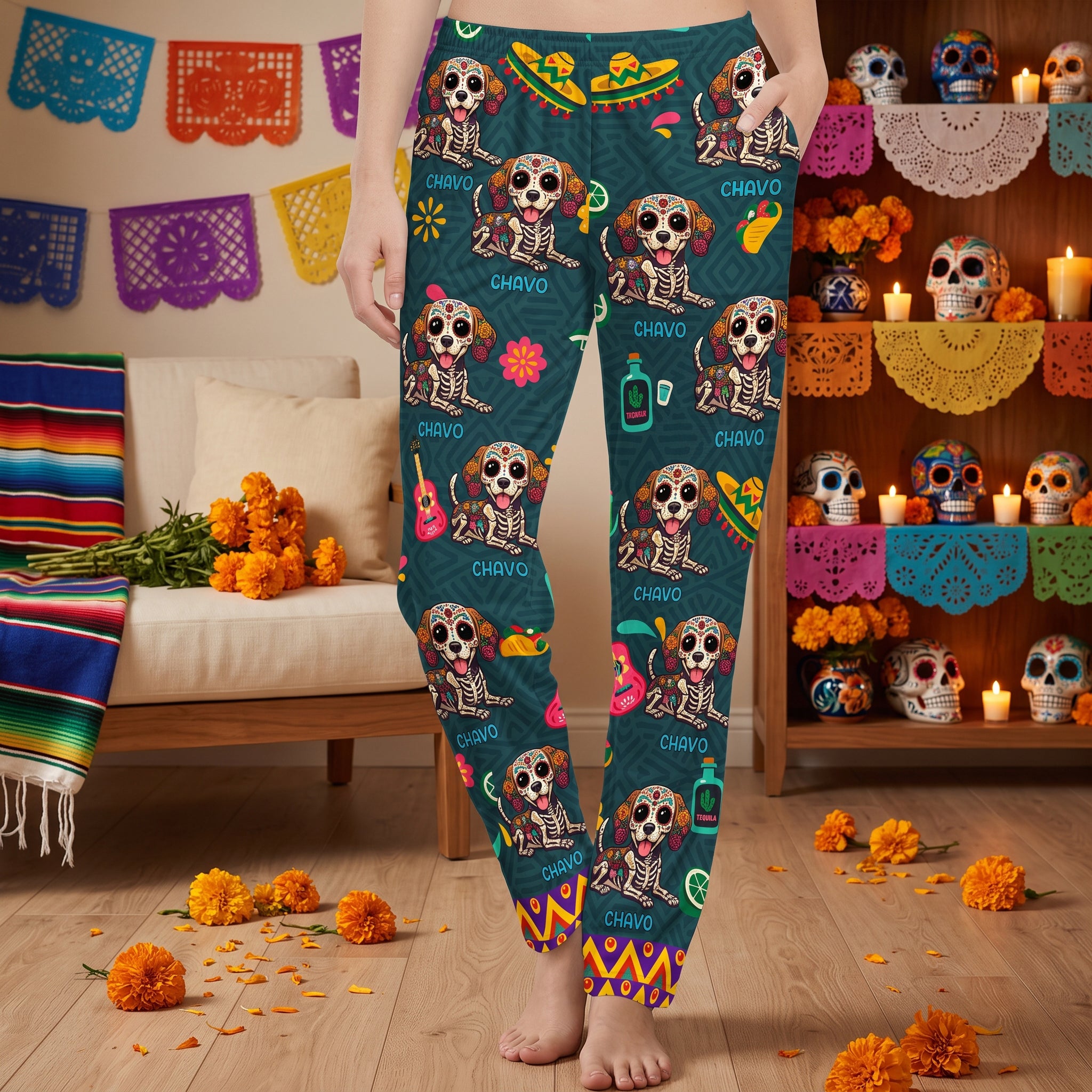 Dia-De-Los-Muertos-Custom-Pet-Photo-Latinos-Mexican-Personalized-Lounge-Pants3