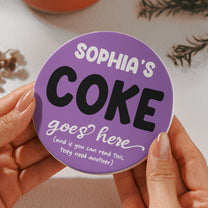 Diet Coke Coaster Funny Desk Decor Exchange Gift For Friends, Coworkers - Personalized Ceramic Coaster