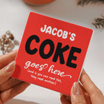 Diet Coke Coaster Funny Desk Decor Exchange Gift For Friends, Coworkers - Personalized Ceramic Coaster