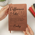 Difference Maker - Personalized Leather Journal