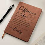 Difference Maker - Personalized Leather Journal