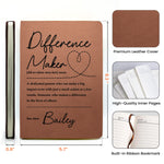 Difference Maker - Personalized Leather Journal