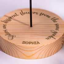 Different Flowers From Same Garden - Custom Stained Glass Birth Flower Suncatcher