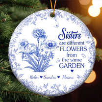 Different Flowers From Same Garden - Personalized Ceramic Ornament