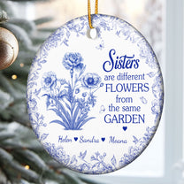 Different Flowers From Same Garden - Personalized Ceramic Ornament