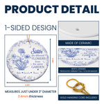 Different Flowers From Same Garden - Personalized Ceramic Ornament