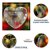 Different Flowers From Same Garden - Personalized Heart Glass Ornament