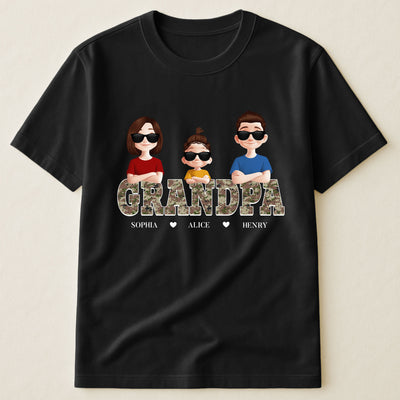 Digital Camouflage Pattern Grandpa - Personalized Shirt