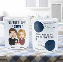 Distance Means So Little - Personalized Mug