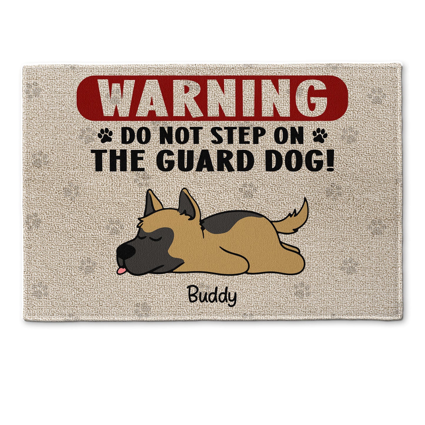 Do Not Step On Guard Dog - Personalized Doormat