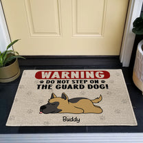 Do Not Step On Guard Dog - Personalized Doormat