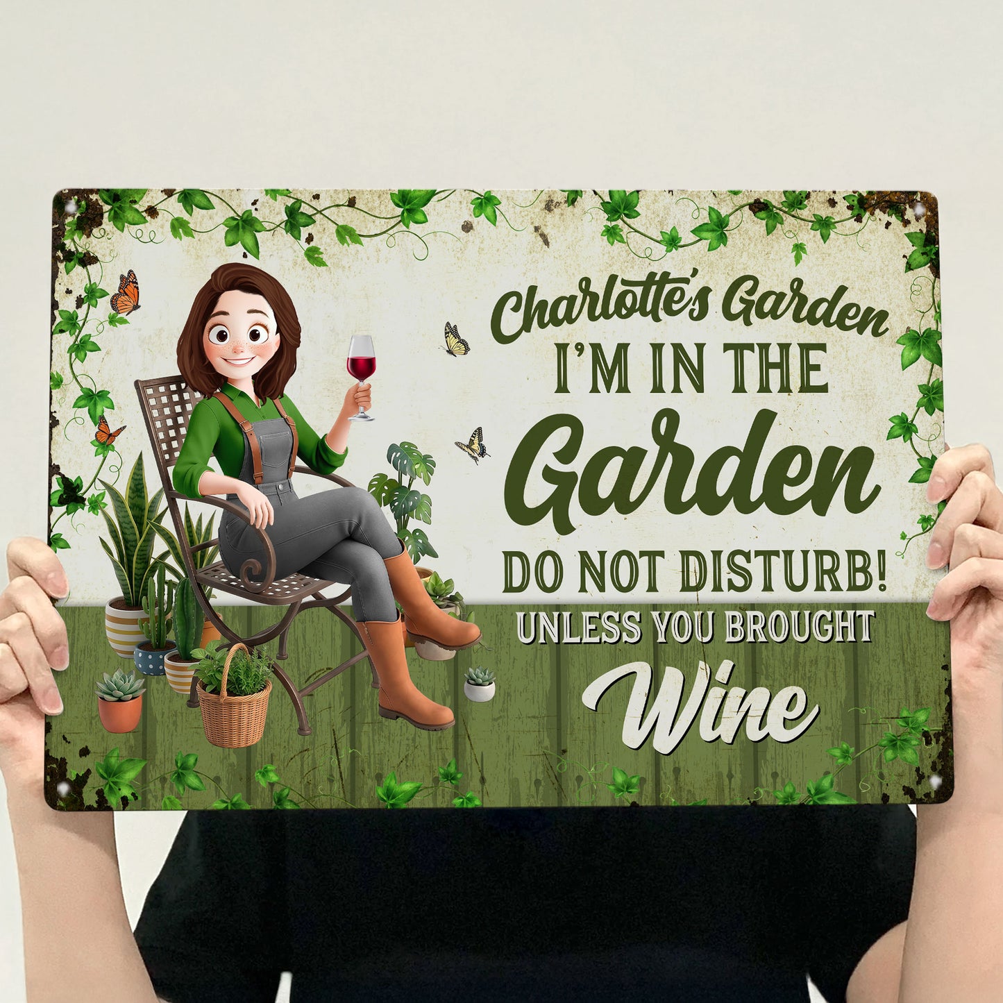 Do-Not-Disturb-Funny-Decor-Sign-Grandma'S-Garden-Plant-Mom-Personalized-Metal-Sign-2