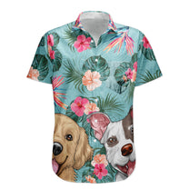 Dog Cat Pet Lovers Tropical Flower Leaf Summer Paradise - Personalized Hawaiian Shirt