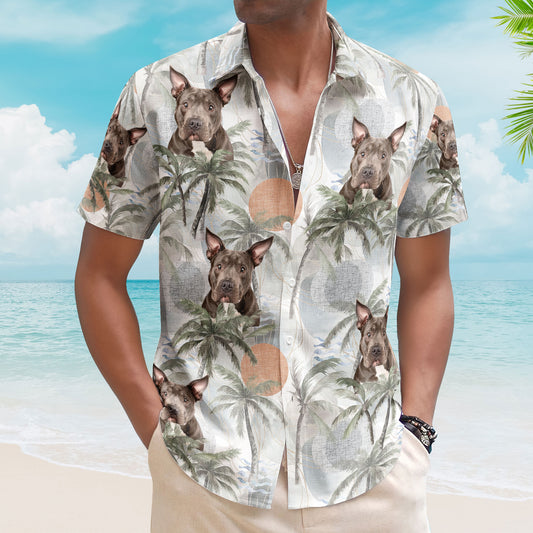 Dog Cat Tropical Style - Personalized Photo Hawaiian Shirt