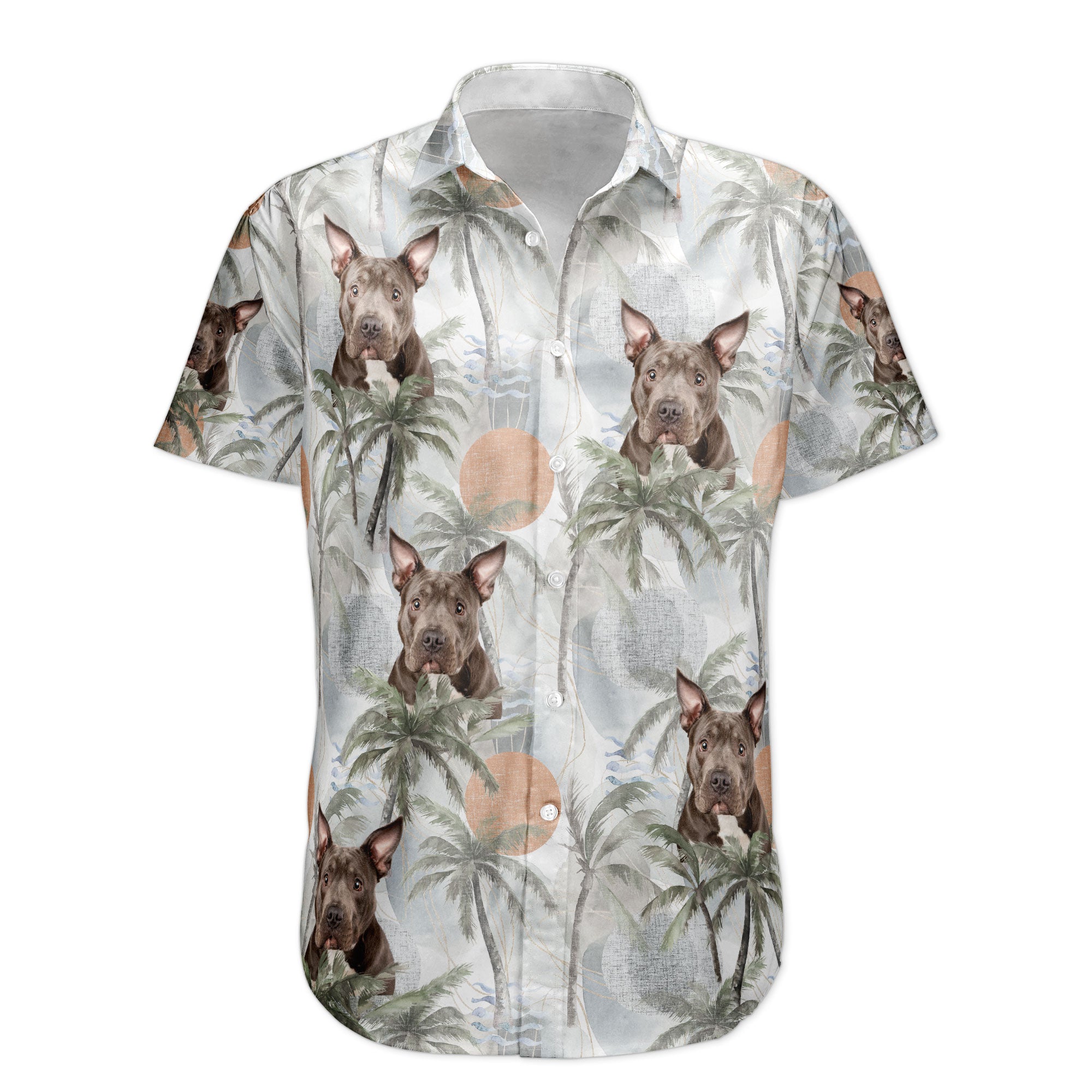 Dog Cat Tropical Style - Personalized Photo Hawaiian Shirt