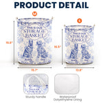 Dog Custom Breeds Floral Toile De Jouy French - Personalized Laundry Storage Basket