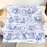 Dog Custom Breeds Toile De Jouy French Style - Personalized Blanket