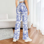 Dog Custom Breeds Toile De Jouy French Style - Personalized Wide Leg Pants