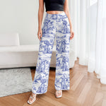 Dog Custom Breeds Toile De Jouy French Style - Personalized Wide Leg Pants