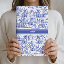 Dog Custom Breeds Toile De Jouy - Personalized Hardcover Journal