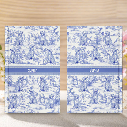 Dog Custom Breeds Toile De Jouy - Personalized Hardcover Journal