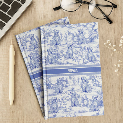 Dog Custom Breeds Toile De Jouy - Personalized Hardcover Journal