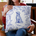 Dog Custom Toile De Jouy Chinoiserie Style - Personalized Pillow (Insert Included)