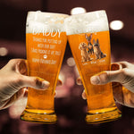 Dog Dad Thanks For Putting Up With My Sh!t - Personalized Pilsner Glass