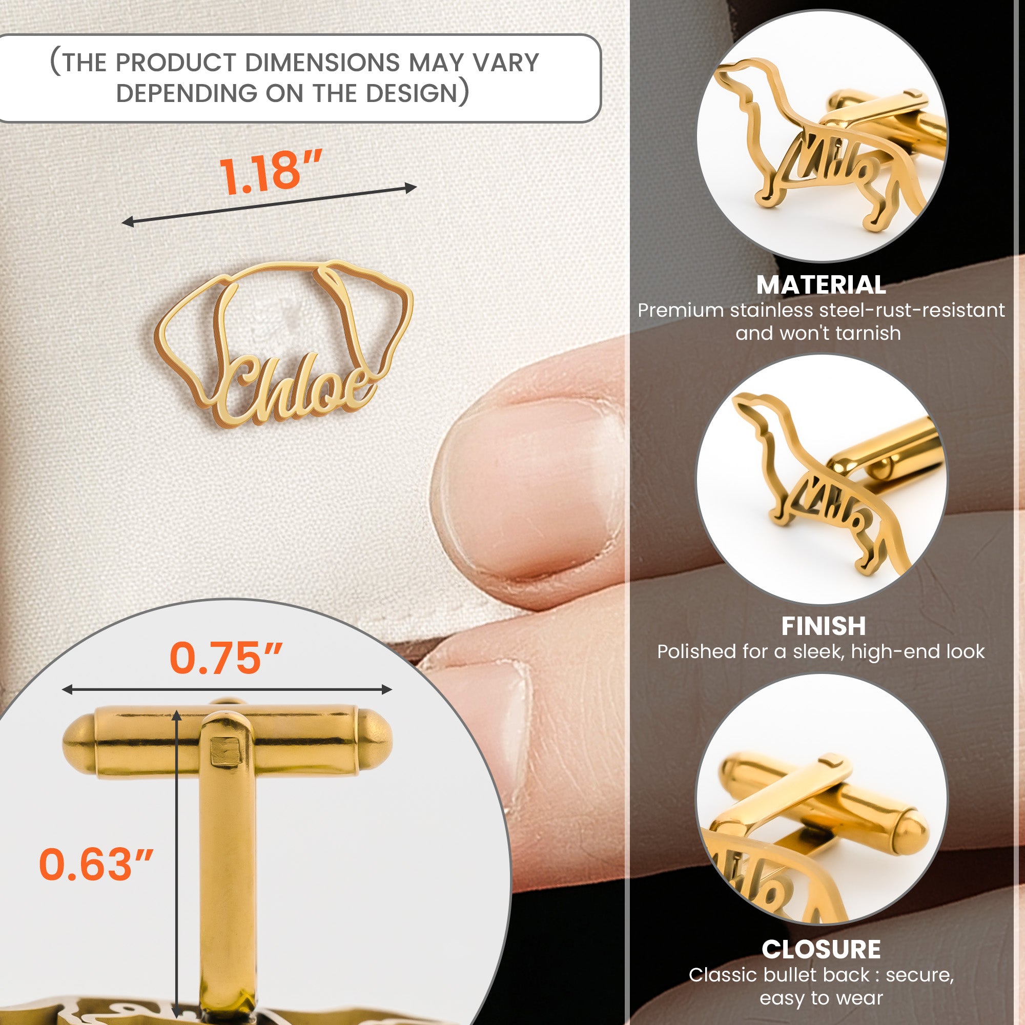 Dog Ears - Custom Cufflinks