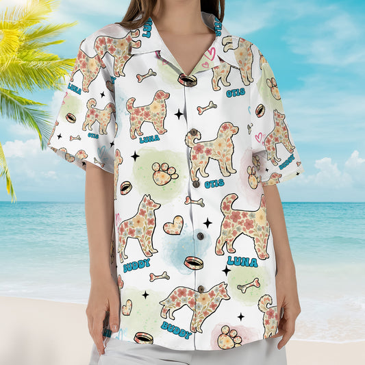 Dog Floral Summer - Personalized Hawaiian Shirt