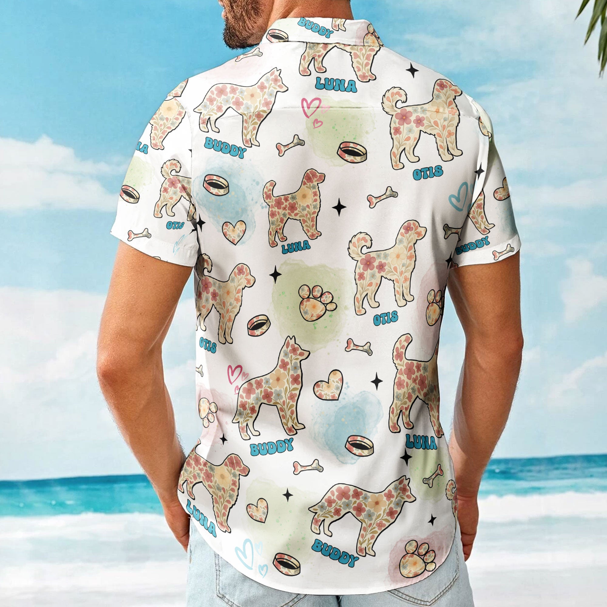 Dog Floral Summer - Personalized Hawaiian Shirt