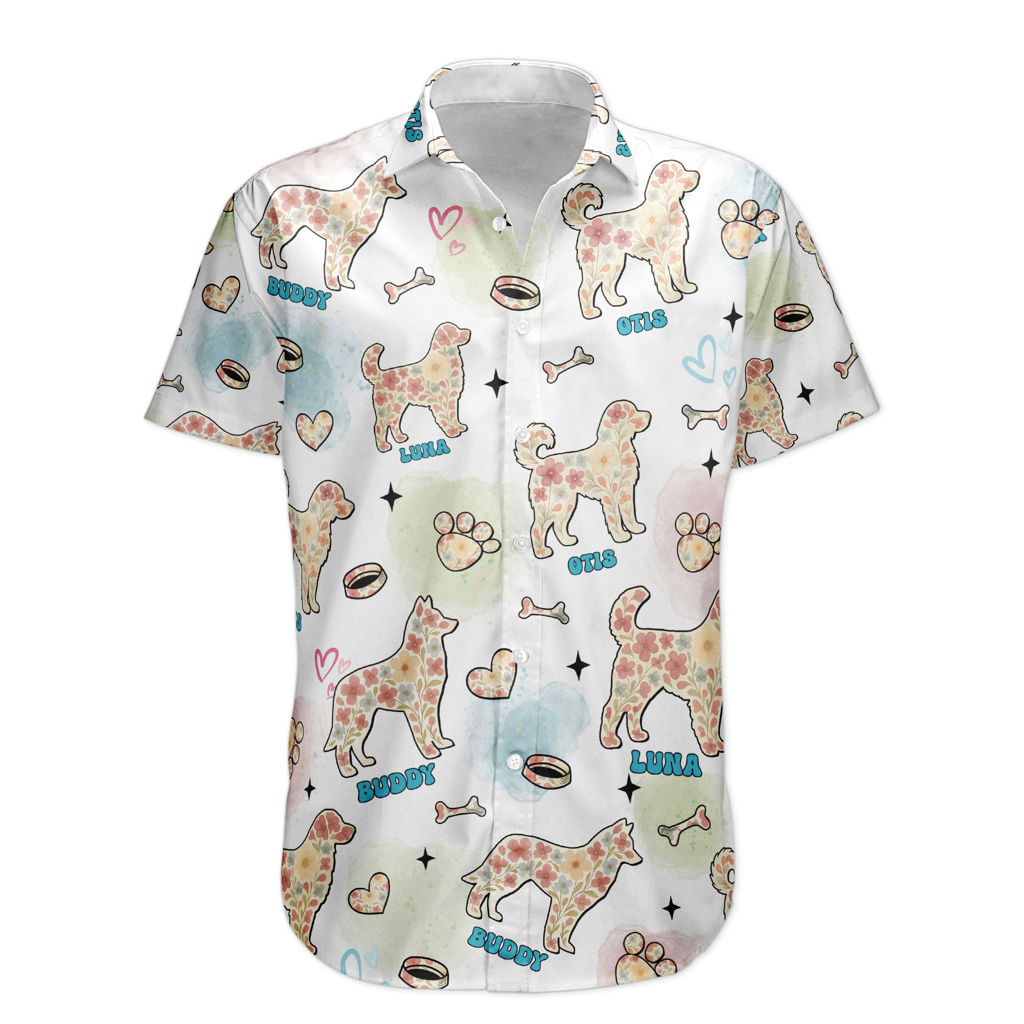 Dog Floral Summer - Personalized Hawaiian Shirt
