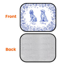 Dog Floral Toile De Jouy Style - Custom Car Side Window Sun Shade